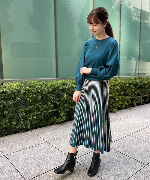 grove（グローブ）の「スタイリング自由自在！もちもちニットのセットアップ【WEB限定カラー/S-3L】（セットアップ・レディース・ベージュ系その他7/ライトグレー/ピンク系その他/グリーン系その他5/ライトブルー/レモンイエロー/ネイビー系5/グレー系その他・01/02/03/04/05）」の21枚目の写真