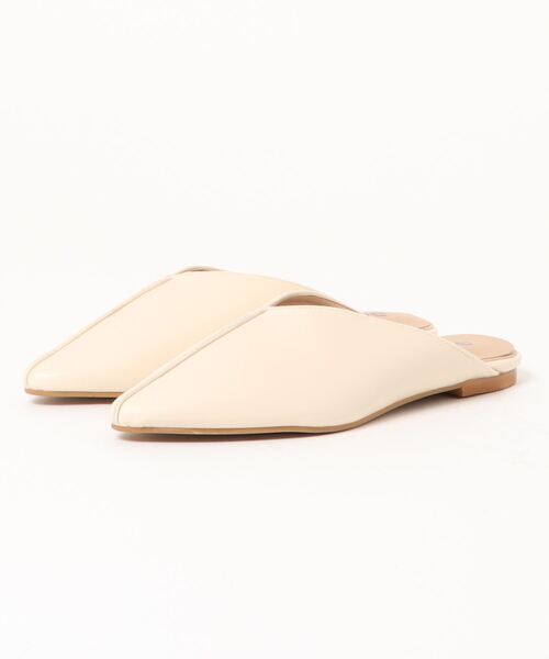 koe（コエ）の「シームミュールパンプス＊（パンプス・レディース・パイソン/オフホワイト/ブラック・S/M/L）」の2枚目の写真