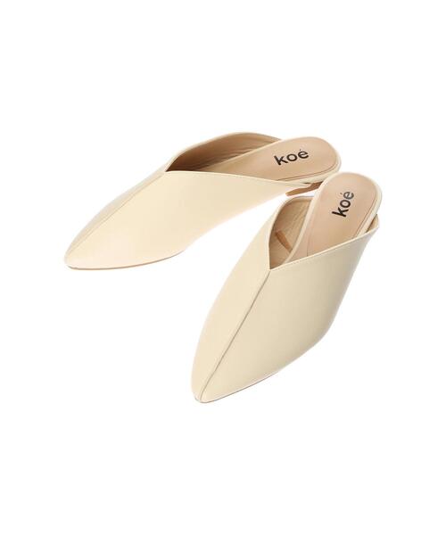 koe（コエ）の「シームミュールパンプス＊（パンプス・レディース・パイソン/オフホワイト/ブラック・S/M/L）」の4枚目の写真