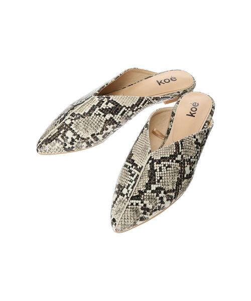koe（コエ）の「シームミュールパンプス＊（パンプス・レディース・パイソン/オフホワイト/ブラック・S/M/L）」の11枚目の写真
