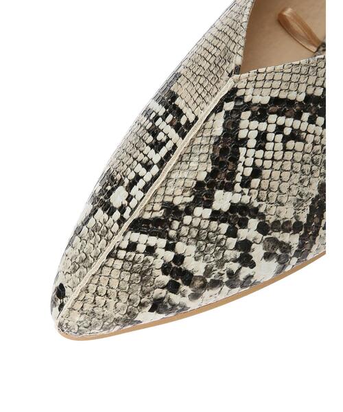 koe（コエ）の「シームミュールパンプス＊（パンプス・レディース・パイソン/オフホワイト/ブラック・S/M/L）」の8枚目の写真