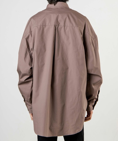 WEGO（ウィゴー）の「WEGO/ブロードスリットビッグシルエットシャツ（シャツ/ブラウス・メンズ・ホワイト/ブラウン・MEDIUM/LARGE）」の12枚目の写真