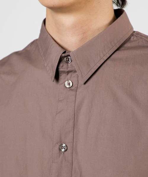 WEGO（ウィゴー）の「WEGO/ブロードスリットビッグシルエットシャツ（シャツ/ブラウス・メンズ・ホワイト/ブラウン・MEDIUM/LARGE）」の6枚目の写真