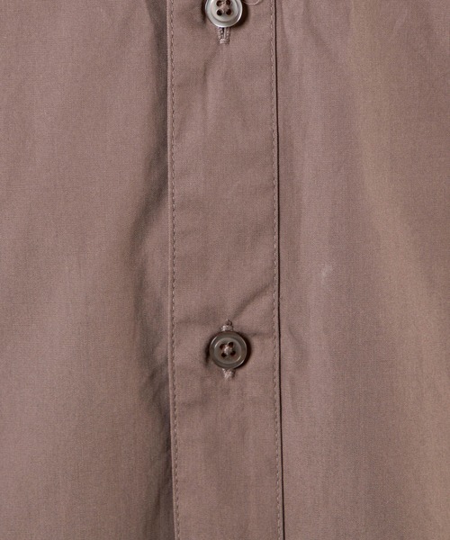 WEGO（ウィゴー）の「WEGO/ブロードスリットビッグシルエットシャツ（シャツ/ブラウス・メンズ・ホワイト/ブラウン・MEDIUM/LARGE）」の4枚目の写真