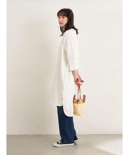 earth music&ecology（アースミュージックアンドエコロジー）の「ミニ巾着ショルダバッグ ＊（トートバッグ・レディース・ベージュ/ネイビー/クリーム・FREE）」の11枚目の写真