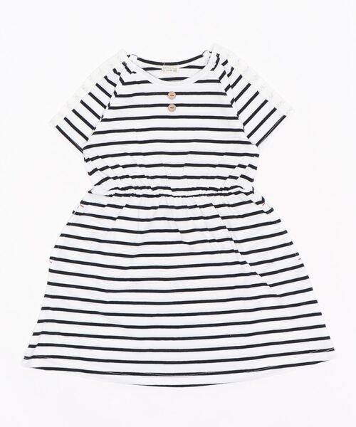 RAGMART（ラグマート）の「半袖ワンピース ボーダー ドット ヨット（ワンピース・キッズ・ブルー/ドット/ブラック×ホワイト・100cm/120cm/110cm/130cm）」の7枚目の写真