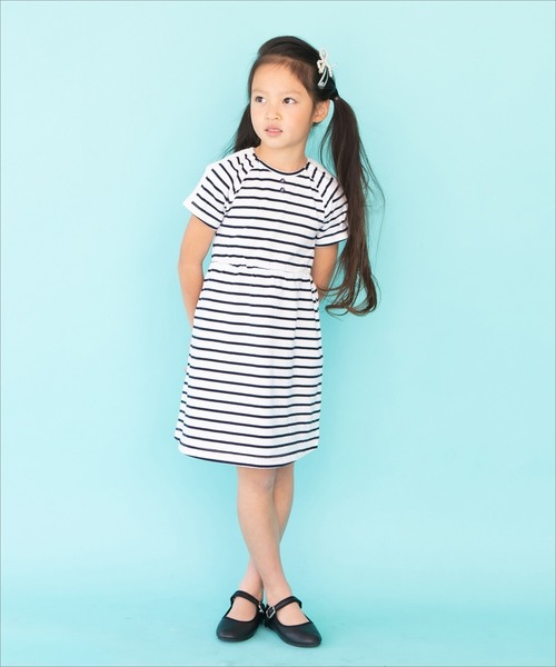 RAGMART（ラグマート）の「半袖ワンピース ボーダー ドット ヨット（ワンピース・キッズ・ブルー/ドット/ブラック×ホワイト・100cm/120cm/110cm/130cm）」の5枚目の写真