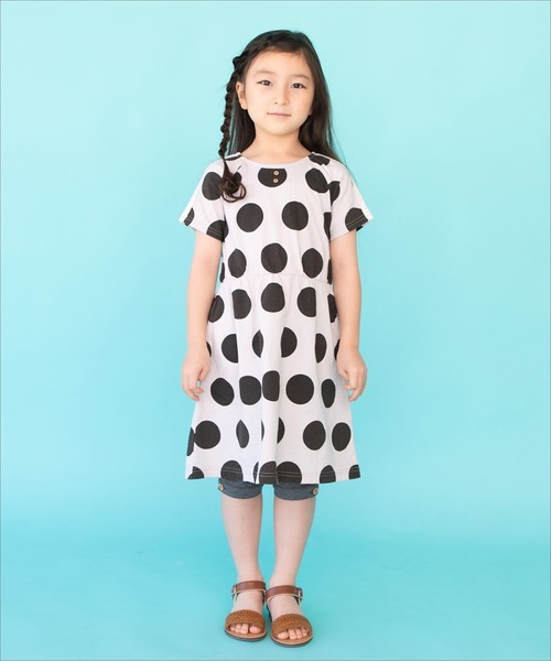 RAGMART（ラグマート）の「半袖ワンピース ボーダー ドット ヨット（ワンピース・キッズ・ブルー/ドット/ブラック×ホワイト・100cm/120cm/110cm/130cm）」の11枚目の写真
