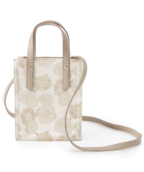 pink adobe（ピンクアドベ）の「◆【2WAY】ジャガード　ミニショルダー（ショルダーバッグ・レディース・アイボリー系/イエロー系/グレー系/グレー系5・00）」の11枚目の写真