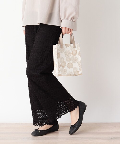 pink adobe（ピンクアドベ）の「◆【2WAY】ジャガード　ミニショルダー（ショルダーバッグ・レディース・アイボリー系/イエロー系/グレー系/グレー系5・00）」の14枚目の写真