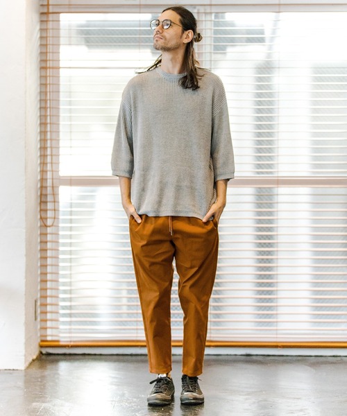 CAMBIO(カンビオ)の「mp8929-Stretch Back Satin Jogger Pants パンツ(その他パンツ・メンズ・ベージュ/オリーブ/ブラック・L/M/S)」の11枚目の写真