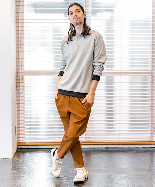 CAMBIO(カンビオ)の「mp8929-Stretch Back Satin Jogger Pants パンツ(その他パンツ・メンズ・ベージュ/オリーブ/ブラック・L/M/S)」の17枚目の写真