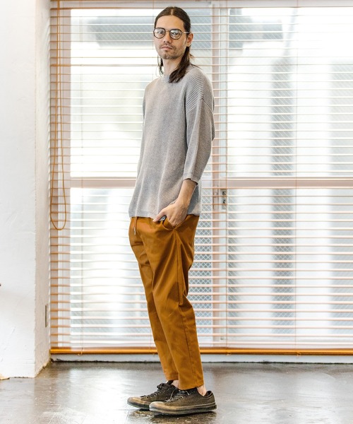 CAMBIO(カンビオ)の「mp8929-Stretch Back Satin Jogger Pants パンツ(その他パンツ・メンズ・ベージュ/オリーブ/ブラック・L/M/S)」の8枚目の写真