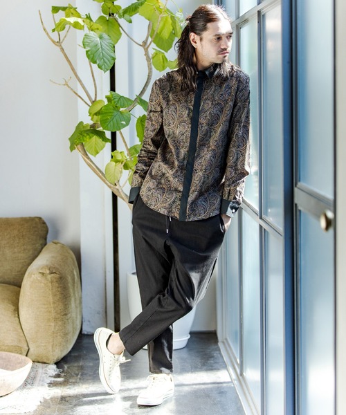 CAMBIO(カンビオ)の「mp8929-Stretch Back Satin Jogger Pants パンツ(その他パンツ・メンズ・ベージュ/オリーブ/ブラック・L/M/S)」の9枚目の写真