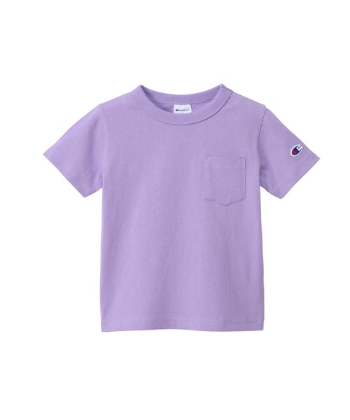 Champion(チャンピオン)の「【Champion/チャンピオン】キッズ ベーシック ショートスリーブポケットTシャツ(Tシャツ/カットソー・キッズ・ベージュ/オフホワイト/パープル/ブラック/ライトグリーン/オレンジ/ネイビー/グレー/ターコイズブルー/ライトパープル/イエロー・110/160/140/150/100/130/120)」の9枚目の写真