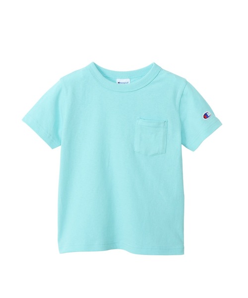 Champion(チャンピオン)の「【Champion/チャンピオン】キッズ ベーシック ショートスリーブポケットTシャツ(Tシャツ/カットソー・キッズ・ベージュ/オフホワイト/パープル/ブラック/ライトグリーン/オレンジ/ネイビー/グレー/ターコイズブルー/ライトパープル/イエロー・110/160/140/150/100/130/120)」の7枚目の写真