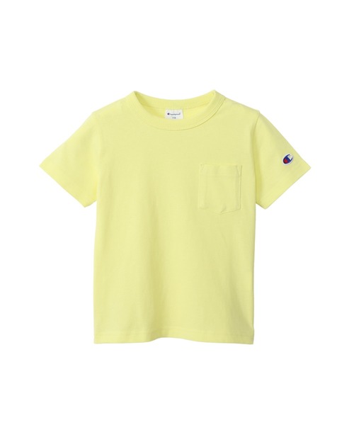 Champion(チャンピオン)の「【Champion/チャンピオン】キッズ ベーシック ショートスリーブポケットTシャツ(Tシャツ/カットソー・キッズ・ベージュ/オフホワイト/パープル/ブラック/ライトグリーン/オレンジ/ネイビー/グレー/ターコイズブルー/ライトパープル/イエロー・110/160/140/150/100/130/120)」の10枚目の写真