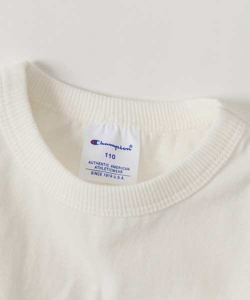 Champion(チャンピオン)の「【Champion/チャンピオン】キッズ ベーシック ショートスリーブポケットTシャツ(Tシャツ/カットソー・キッズ・ベージュ/オフホワイト/パープル/ブラック/ライトグリーン/オレンジ/ネイビー/グレー/ターコイズブルー/ライトパープル/イエロー・110/160/140/150/100/130/120)」の15枚目の写真