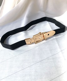 ゴールドバックル細ベルト