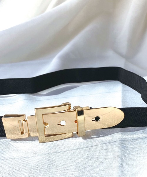 SPIGA（スピーガ）の「ゴールドバックル細ベルト（ベルト・レディース・ブラック・FREE）」の5枚目の写真