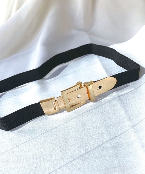 SPIGA（スピーガ）の「ゴールドバックル細ベルト（ベルト・レディース・ブラック・FREE）」の6枚目の写真