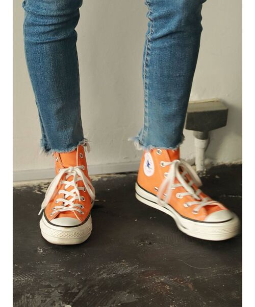 CONVERSE（コンバース）の「CANVAS ALL STAR J HI（スニーカー・レディース・アイボリー/オレンジ/ブラック・23.5/24.5/22.5）」の3枚目の写真