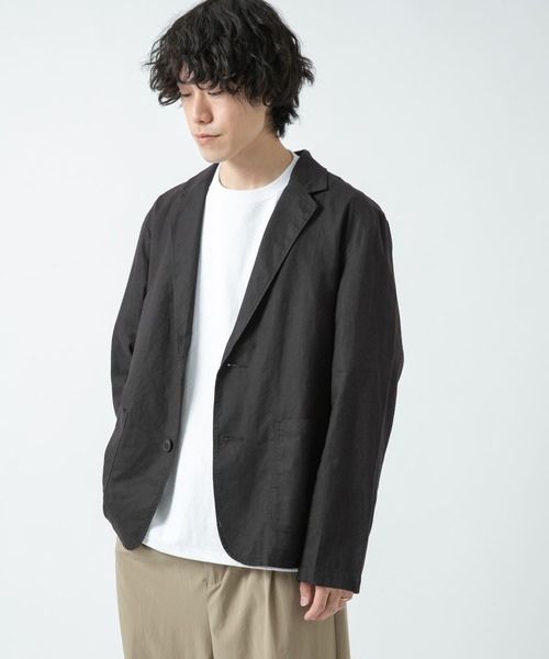 ITEMS URBANRESEARCH（アイテムズ アーバンリサーチ）の「コットンリネン テーラードジャケット（その他アウター・メンズ・パープル/ベージュ/ブラック・MEDIUM/LARGE）」の9枚目の写真