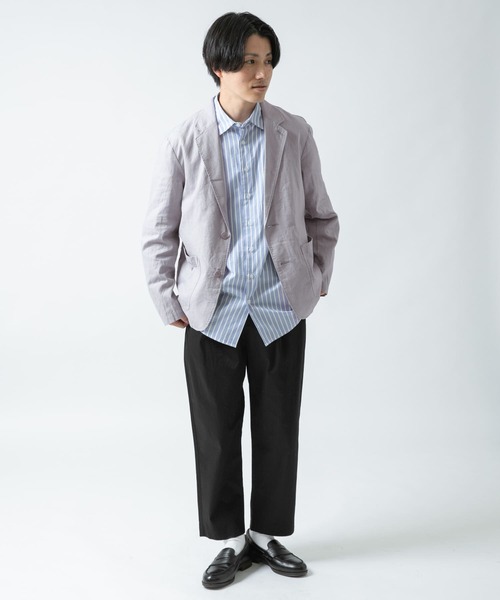 ITEMS URBANRESEARCH（アイテムズ アーバンリサーチ）の「コットンリネン テーラードジャケット（その他アウター・メンズ・パープル/ベージュ/ブラック・MEDIUM/LARGE）」の7枚目の写真