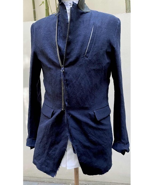 FranCisT_MOR.K.S.(フランシストモークス)の「FranCisT_MOR.K.S./フランシスト モークス/HYBRID ZIP-UP TAILORED JACKET(テーラードジャケット・メンズ・ネイビー・2/3)」の3枚目の写真