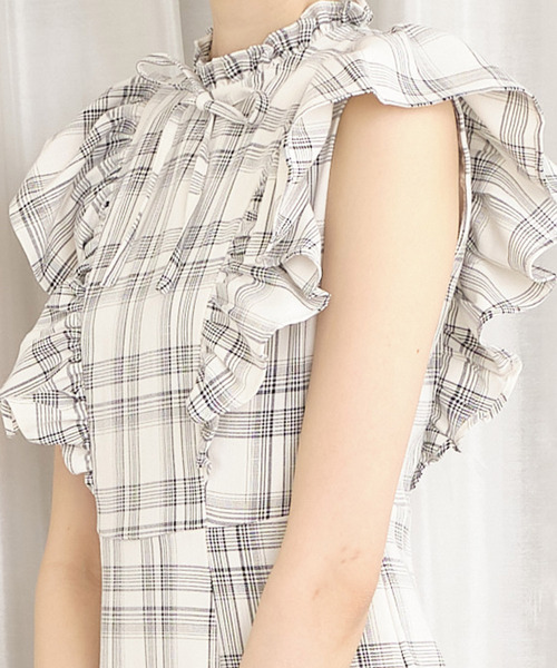 TITTY&CO.（ティティーアンドコー）の「チェックフリルマーメイド