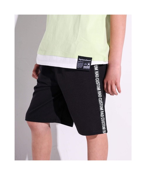 RAD CUSTOM（ラッドカスタム）の「RAD CUSTOM/サイド ロゴ ハーフパンツ（その他パンツ・キッズ・ブラック/グリーン・140/130/160/120/150）」の2枚目の写真