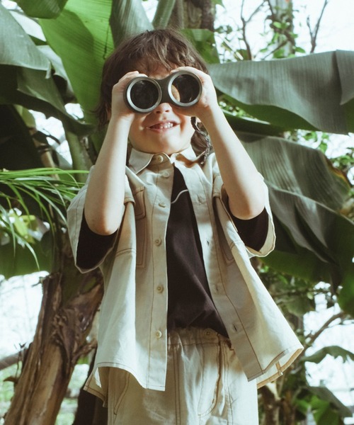 BRANSHES（ブランシェス）の「半袖ポケットシャツ（シャツ/ブラウス・キッズ・チャコールグレー/ベージュ・120cm/130cm/140cm/150cm/110cm/90cm/100cm）」の3枚目の写真