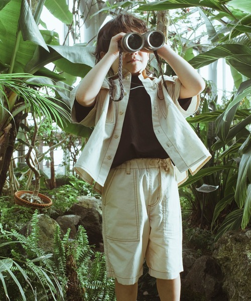 BRANSHES（ブランシェス）の「半袖ポケットシャツ（シャツ/ブラウス・キッズ・チャコールグレー/ベージュ・120cm/130cm/140cm/150cm/110cm/90cm/100cm）」の8枚目の写真