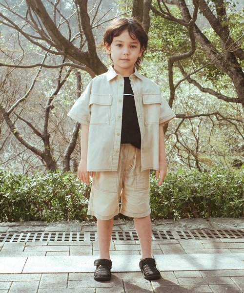 BRANSHES（ブランシェス）の「半袖ポケットシャツ（シャツ/ブラウス・キッズ・チャコールグレー/ベージュ・120cm/130cm/140cm/150cm/110cm/90cm/100cm）」の9枚目の写真