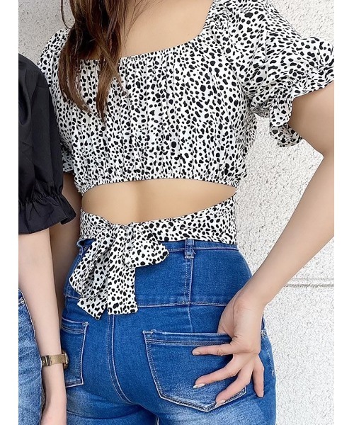 one way（ワンウェイ）の「【oneway Jeans】バックリボンTOPS（シャツ/ブラウス・レディース・ブラック/ブラック系その他/ブラック系その他2/ライトオレンジ系/ホワイト/ホワイト系その他/オレンジ・FREE）」の4枚目の写真