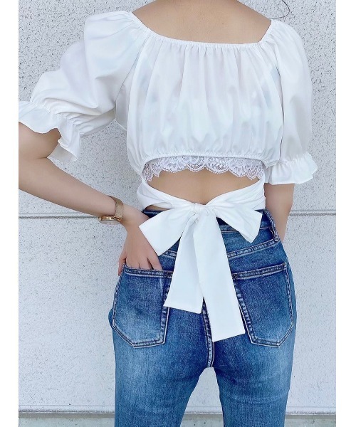 one way（ワンウェイ）の「【oneway Jeans】バックリボンTOPS（シャツ/ブラウス・レディース・ブラック/ブラック系その他/ブラック系その他2/ライトオレンジ系/ホワイト/ホワイト系その他/オレンジ・FREE）」の15枚目の写真