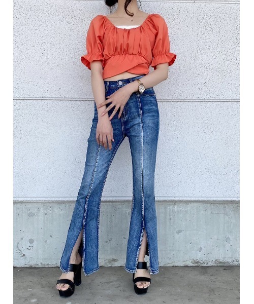 one way（ワンウェイ）の「【oneway Jeans】バックリボンTOPS（シャツ/ブラウス・レディース・ブラック/ブラック系その他/ブラック系その他2/ライトオレンジ系/ホワイト/ホワイト系その他/オレンジ・FREE）」の19枚目の写真