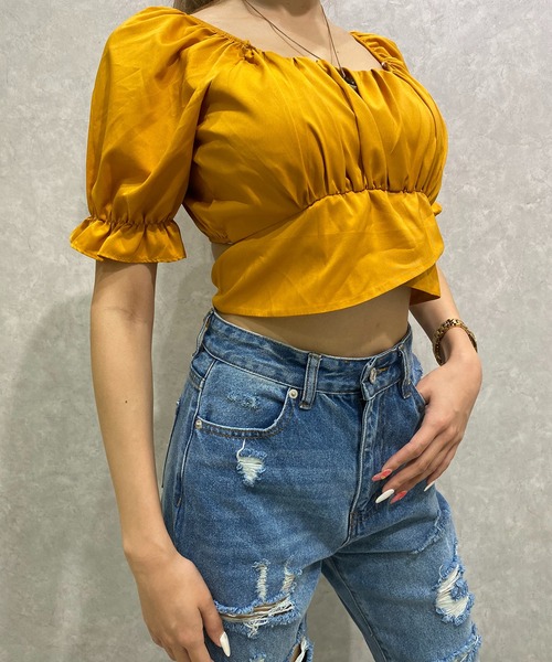 one way（ワンウェイ）の「【oneway Jeans】バックリボンTOPS（シャツ/ブラウス・レディース・ブラック/ブラック系その他/ブラック系その他2/ライトオレンジ系/ホワイト/ホワイト系その他/オレンジ・FREE）」の13枚目の写真