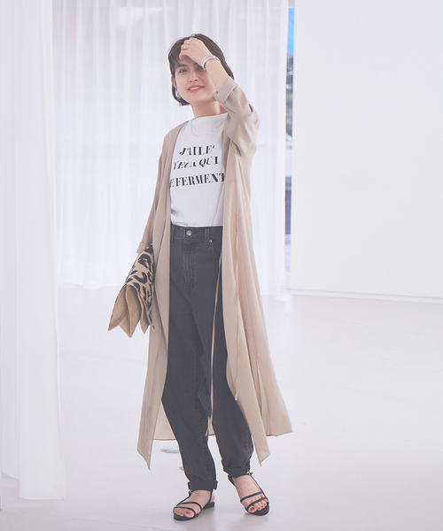 FONCE(フォンセ)の「キュプラカシュクールガウン★(トレンチコート・レディース・ベージュ/ブラウン・フリー)」の4枚目の写真