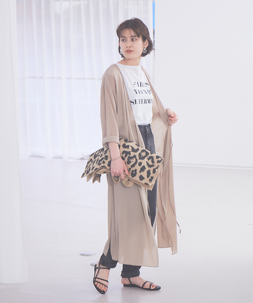 FONCE(フォンセ)の「キュプラカシュクールガウン★(トレンチコート・レディース・ベージュ/ブラウン・フリー)」の10枚目の写真