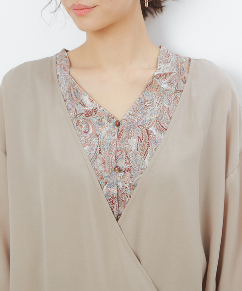 FONCE(フォンセ)の「キュプラカシュクールガウン★(トレンチコート・レディース・ベージュ/ブラウン・フリー)」の7枚目の写真