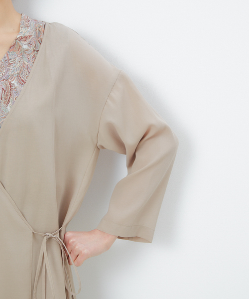 FONCE(フォンセ)の「キュプラカシュクールガウン★(トレンチコート・レディース・ベージュ/ブラウン・フリー)」の5枚目の写真