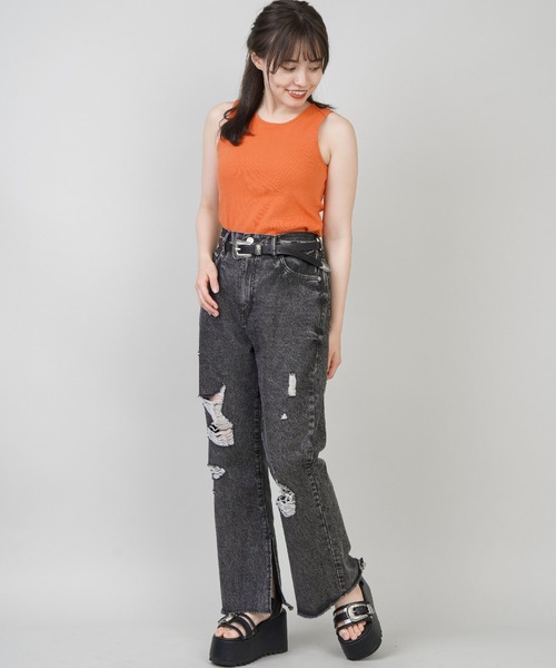 SPINNS（スピンズ）の「カラータンクトップ（タンクトップ・レディース・グリーン/アイボリー/オレンジ/ブルー/ブラック・ONESIZE）」の18枚目の写真