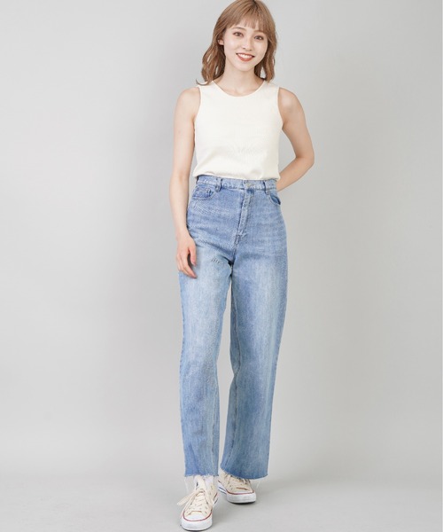 SPINNS（スピンズ）の「カラータンクトップ（タンクトップ・レディース・グリーン/アイボリー/オレンジ/ブルー/ブラック・ONESIZE）」の10枚目の写真