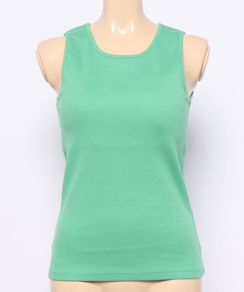 SPINNS（スピンズ）の「カラータンクトップ（タンクトップ・レディース・グリーン/アイボリー/オレンジ/ブルー/ブラック・ONESIZE）」の17枚目の写真