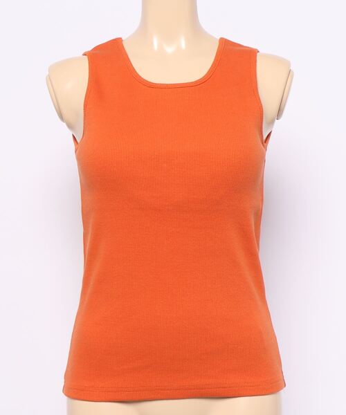 SPINNS（スピンズ）の「カラータンクトップ（タンクトップ・レディース・グリーン/アイボリー/オレンジ/ブルー/ブラック・ONESIZE）」の7枚目の写真