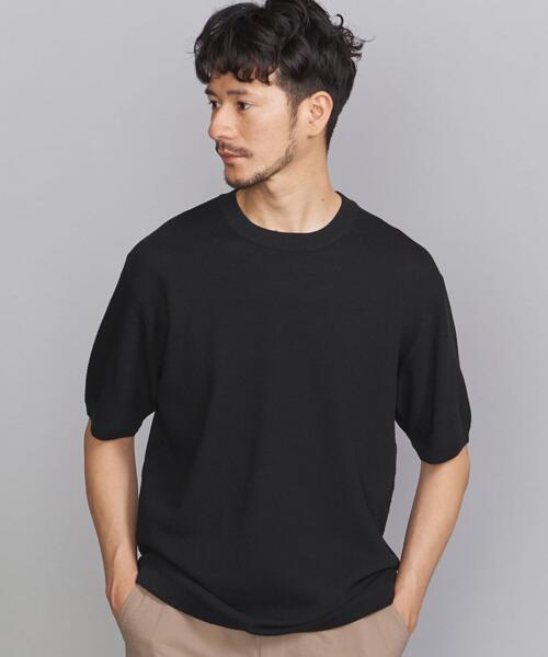 ビューティー＆ユース ガスコットン ニットポロシャツ黒 S ユナイテッドアローズ UNITED ARROWS LTD. OUTLET｜ガスコットン 3ボタン ポロニット