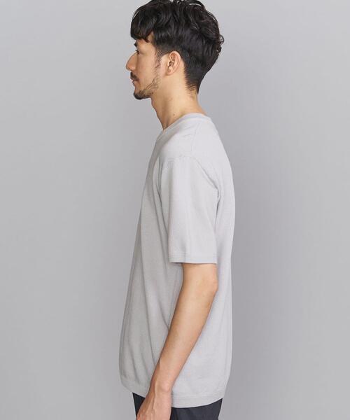 BEAUTY&YOUTH UNITED ARROWS（ビューティーアンドユースユナイテッドアローズ）の「BY ガスコットン ダイアゴナル ニットT（ニット/セーター・メンズ・ライトグレー/ブラック/ベージュ・SMALL/MEDIUM/LARGE/X-LARGE）」の5枚目の写真