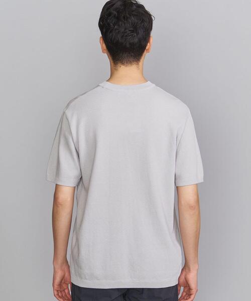 BEAUTY&YOUTH UNITED ARROWS（ビューティーアンドユースユナイテッドアローズ）の「BY ガスコットン ダイアゴナル ニットT（ニット/セーター・メンズ・ライトグレー/ブラック/ベージュ・SMALL/MEDIUM/LARGE/X-LARGE）」の6枚目の写真