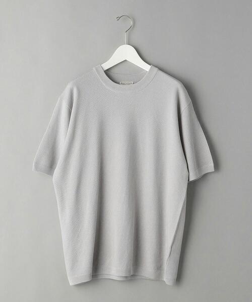 BEAUTY&YOUTH UNITED ARROWS（ビューティーアンドユースユナイテッドアローズ）の「BY ガスコットン ダイアゴナル ニットT（ニット/セーター・メンズ・ライトグレー/ブラック/ベージュ・SMALL/MEDIUM/LARGE/X-LARGE）」の21枚目の写真